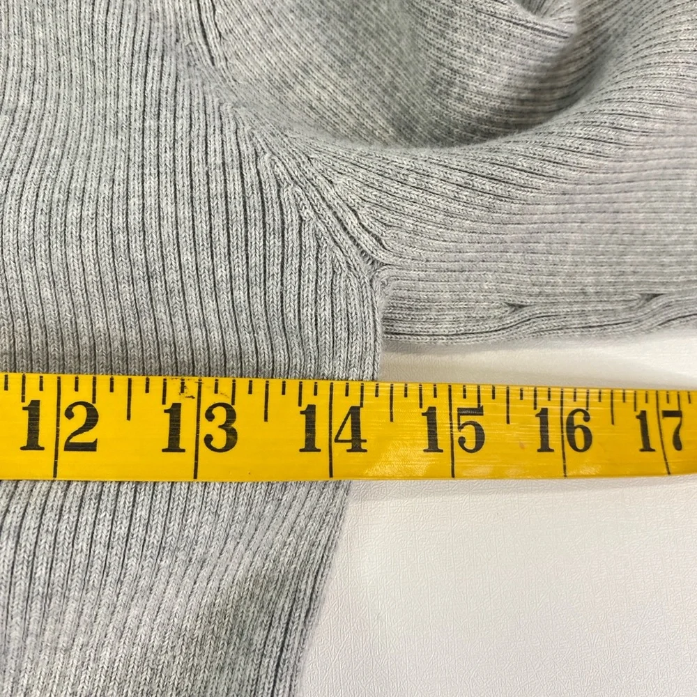 Ralph Lauren Polo Jeans Gray Ribbed 1/4 zip Pullover Sweater Boys size Medium